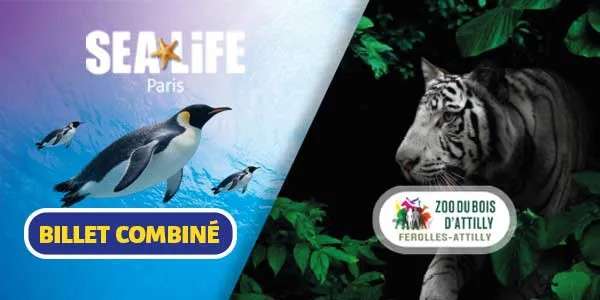 Billet combiné Zoo du Bois d'Attilly et Sea Life